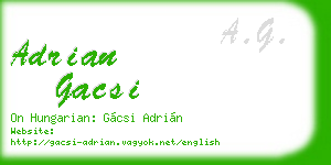 adrian gacsi business card